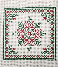 Christmas Snowflake stitched by Jane Lecher